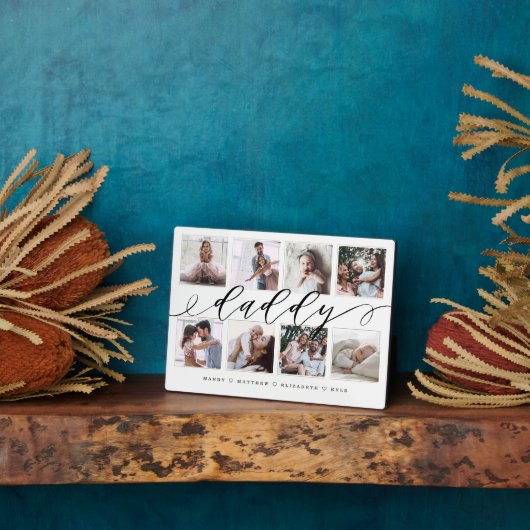 Geschenk für Daddy | Foto-Collage des Vaters Fotoplatte (Seite)