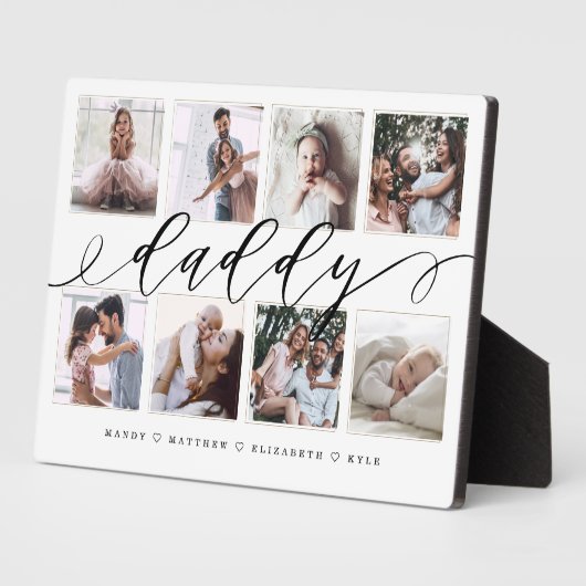 Geschenk für Daddy | Foto-Collage des Vaters Fotoplatte (Seite)