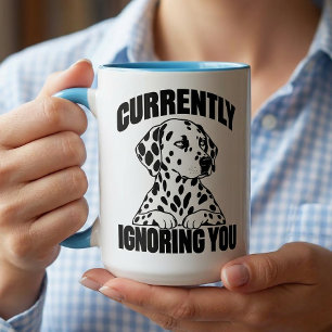 Geschenk für Dalmatiner-Sarkasmus-Introvertierter- Zweifarbige Tasse