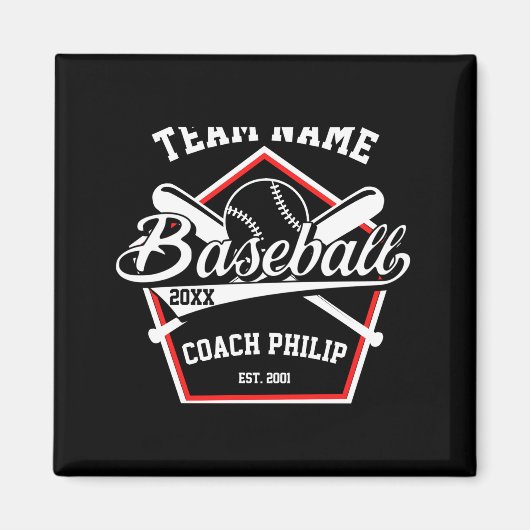 Geschenk für das beste Baseball-Trainerteam am End Magnet (Vorne)