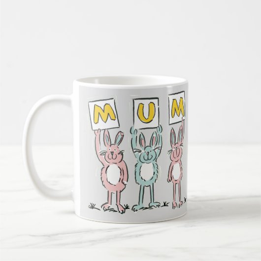 Geschenk für das Design von lustigen Kaninchen Kaffeetasse (Links)