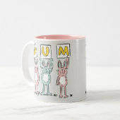 Geschenk für das Design von lustigen Kaninchen Zweifarbige Tasse (Vorderseite Links)