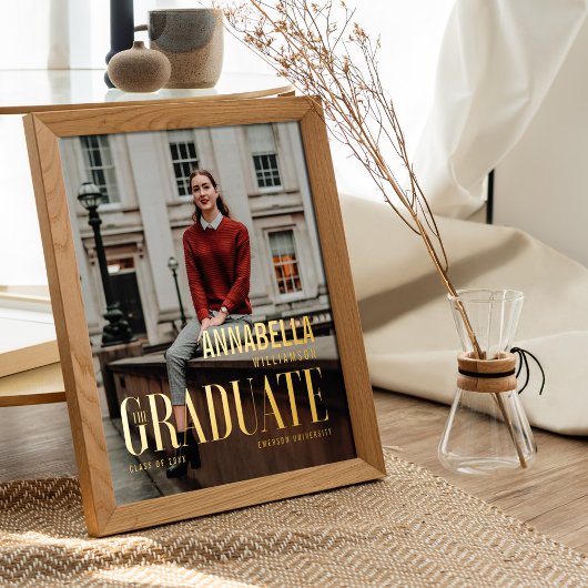 Geschenk für das Foto Cover des Graduate Trendy Ma Foliendrucke