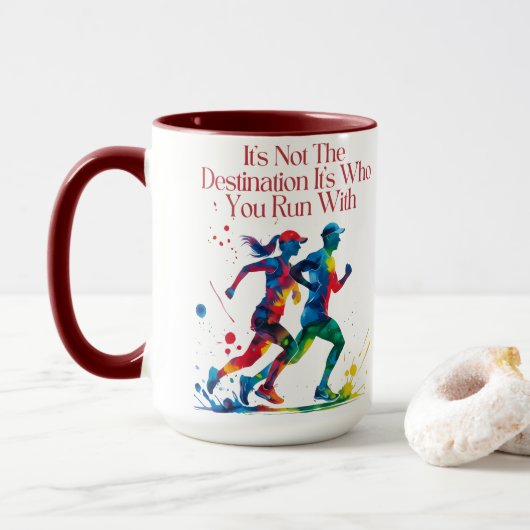 Geschenk für das Motivierend Ausführen von Buddy Tasse (Mit Donut)
