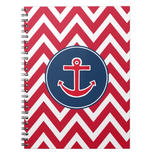 Geschenk für das Nautic Anchor School Notebook Notizblock (Vorderseite)