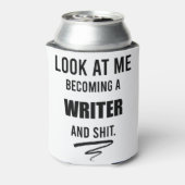 Geschenk für das neue Shirt des Autors und Abschlu Dosenkühler (Kanne Rückseite)
