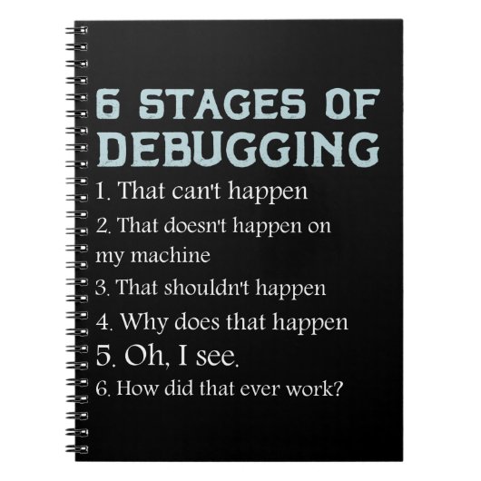 Geschenk für das Programmieren von Debugdateien  Notizblock (Vorderseite)