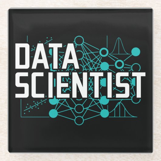 Geschenk für Data Scientist Data Analyst Glasuntersetzer (Vorderseite)