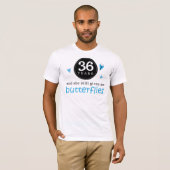 Geschenk für den 36. Hochzeitstag Schmetterling T-Shirt (Vorne ganz)
