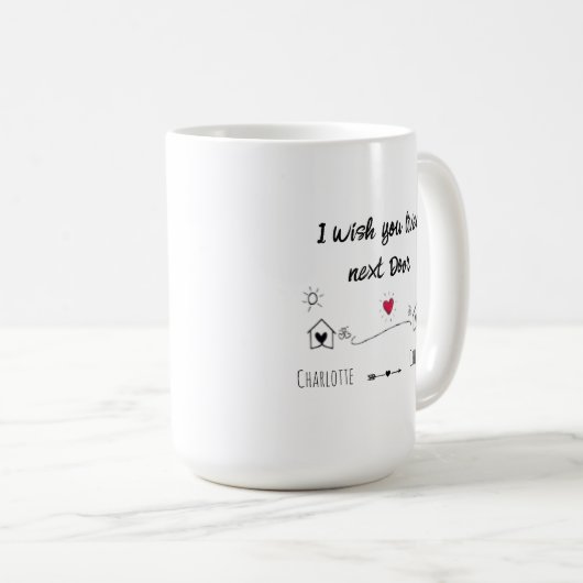 Geschenk für den besten Freund Ich wünschte, Sie l Kaffeetasse (VorderseiteRechts)