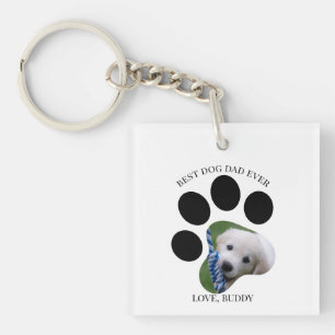 Geschenk für den besten Hund-Vater je Foto Pfosten Schlüsselanhänger