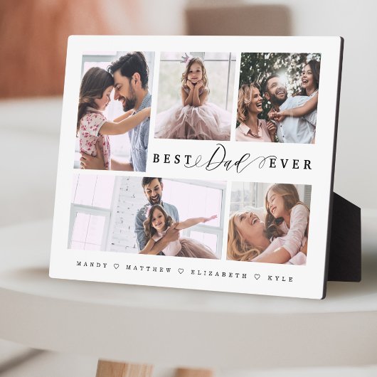 Geschenk für den besten Vater je Moderne Familienf Fotoplatte