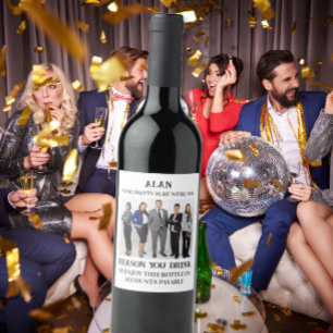 Geschenk für den Boss - GRÜNDE, DIE DU TRINKST Weinetikett