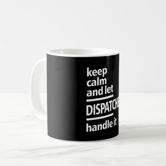 Geschenk für den Dispatcher-Job Kaffeetasse (Vorderseite Links)
