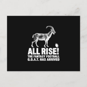 Geschenk für den Fantasy-Football-Ziegenmeister de Postkarte
