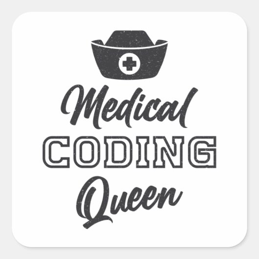 Geschenk für den ICD-Programmierer der Queen Quadratischer Aufkleber (Vorderseite)