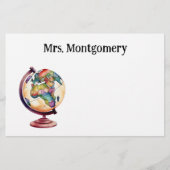 Geschenk für den Lehrer für Geschichte oder Geogra Briefpapier (Vorderseite)