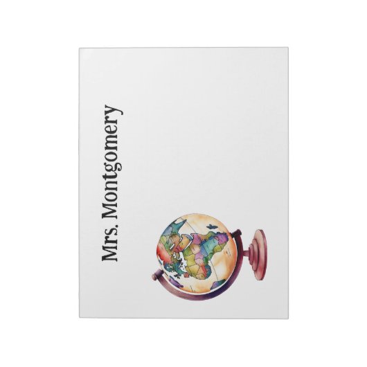 Geschenk für den Lehrer für Geschichte oder Geogra Notizblock (Rotiert)