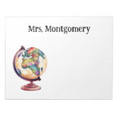 Geschenk für den Lehrer für Geschichte oder Geogra Notizblock (Vorderseite)