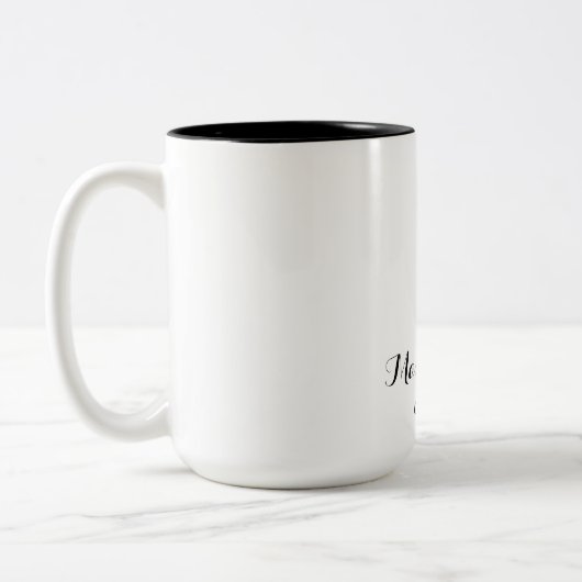 Geschenk für den Master-Abschluss Zweifarbige Tasse (Links)
