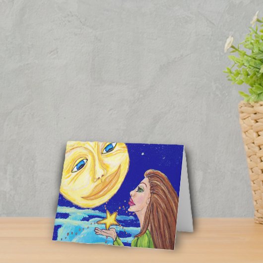 Geschenk für den Mondnotecard Karte