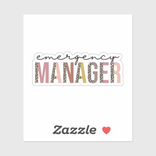 Geschenk für den Notmanager Aufkleber (Blatt)