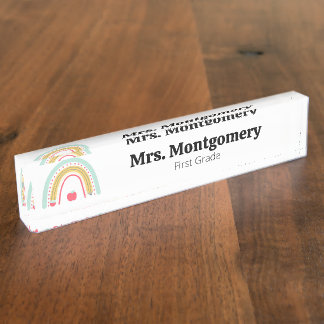 Geschenk für den personalisierten Lehrer Namensplakette