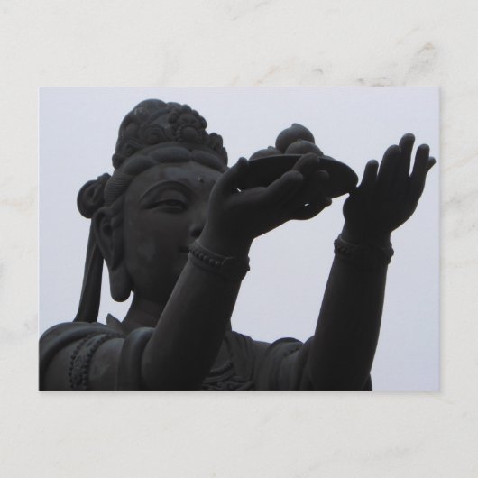 Geschenk für den sitzenden Buddha Postkarte (Vorderseite)