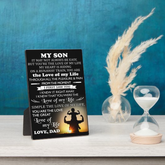 Geschenk für den Sohn | Bestes Geschenk für Kinder Fotoplatte (Seite)