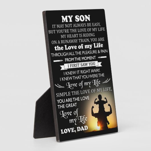 Geschenk für den Sohn | Bestes Geschenk für Kinder Fotoplatte (Seite)