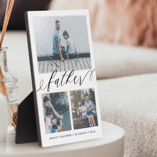 Geschenk für den Vater Erinnerungen 3 FotoCollag Fotoplatte