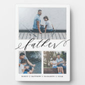 Geschenk für den Vater | Erinnerungen 3 FotoCollag Fotoplatte (Vorderseite)