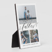 Geschenk für den Vater | Erinnerungen 3 FotoCollag Fotoplatte (Seite)