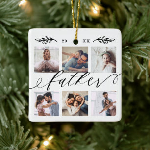 Geschenk für den Vater   Familienzusammenhängung Keramikornament