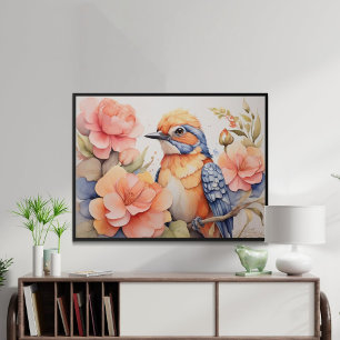 Geschenk für den Vogelflora-Vogel Poster