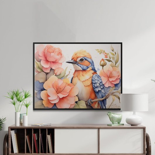 Geschenk für den Vogelflora-Vogel Poster