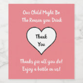 Geschenk für den Weinlehrer Weinetikett (Einzelnes Label)