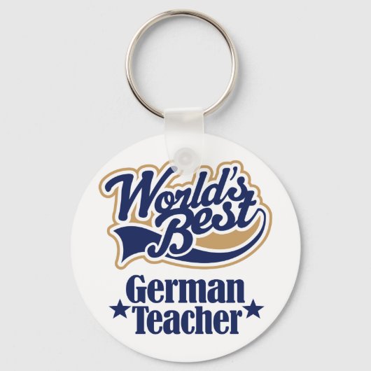 Geschenk für deutsche Lehrer (Welten am besten) Schlüsselanhänger (Vorderseite)