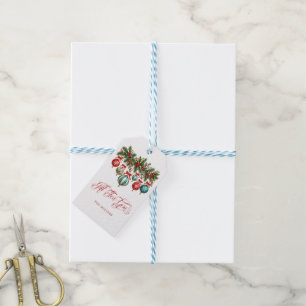 Geschenk für dich Weihnachtsdekorationen rote Typo Geschenkanhänger