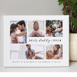 Geschenk für die beste Daddy-je-Familie Foto Colla Leinwanddruck<br><div class="desc">Zeigen Sie Ihrem phantastischen Papa, wie wunderbar und lieblich er ist mit unserem stilvollen "Best Daddy Ever" Custom 5 Foto Collage Leinwand. Das Design bietet "Best Daddy Ever" im stilvollen schwarzen Typografie-Design und ist mit 5 eigenen Fotos für die ganze Familie abgestimmt. Großartiges Geschenk für den Tag des Vaters, Geburtstag,...</div>