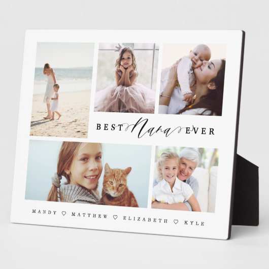 Geschenk für die beste Foto-Collage der Nana-Famil Fotoplatte (Seite)