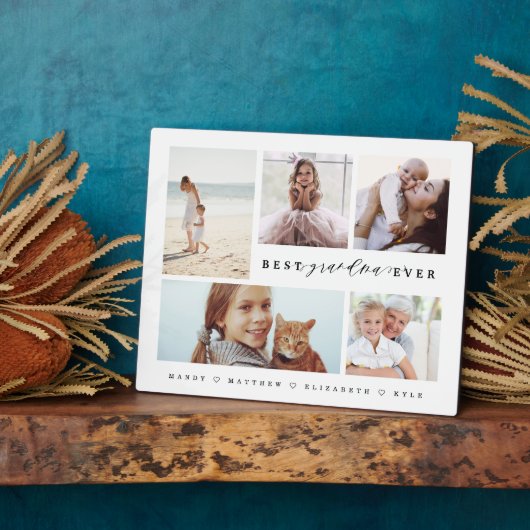 Geschenk für die beste Foto-Collage der Oma-Famili Fotoplatte (Seite)