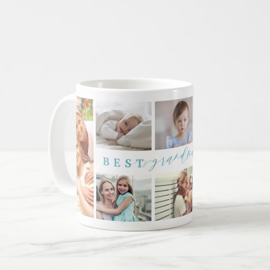 Geschenk für die beste Foto-Collage der Oma-Famili Kaffeetasse (Vorderseite Links)