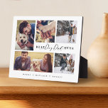 Geschenk für die beste Foto-Collage für Hunde-Vate Fotoplatte<br><div class="desc">Zeigen Sie Ihrem phantastischen Hundedad, wie wunderbar und liebt er ist mit unserer stilvollen "Best Dog Vater Ever" Custom 5 Foto Collage Plakette. Das Design bietet "Best Dog Vater Ever" im stilvollen schwarzen Typografie-Design und ist mit 5 eigenen Fotos für die ganze Familie abgestimmt. Großartiges Geschenk für den Tag des...</div>