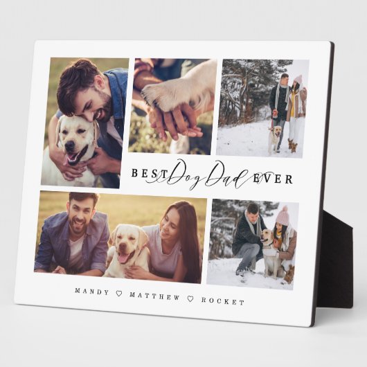 Geschenk für die beste Foto-Collage für Hunde-Vate Fotoplatte (Seite)