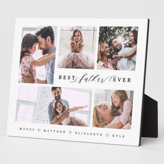 Geschenk für die beste Foto-Collage für Väter und  Fotoplatte (Seite)