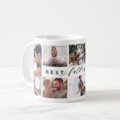Geschenk für die beste Foto-Collage für Väter und Kaffeetasse (Vorderseite Links)