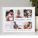 Geschenk für die beste Foto-Collage für Väter und  Leinwanddruck<br><div class="desc">Zeigen Sie Ihrem phantastischen Vater, wie wunderbar und geliebt er ist mit unserem stilvollen "Best Father Ever" Custom 5 Foto Collage Leinwand drucken. Das Design bietet "Best Pater Ever" im stilvollen schwarzen Typografie-Design und ist mit 5 eigenen Fotos für die ganze Familie abgestimmt. Großartiges Geschenk für den Tag des Vaters,...</div>