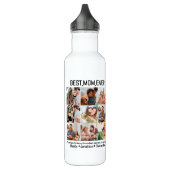 Geschenk für die beste Mama je FotoCollage Edelstahlflasche (Links)