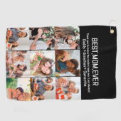 Geschenk für die beste Mama je FotoCollage Golfhandtuch (Horizontal)